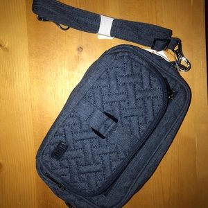 RFID Blue Crossbody Purse